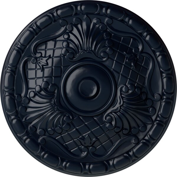 Ekena Millwork Amelia Ceiling Medallion (Fits Canopies up to 4 1/8"), Hnd-Painted Midnight Dream, 15 3/4"OD x 5/8"P CM16AMMDF - main